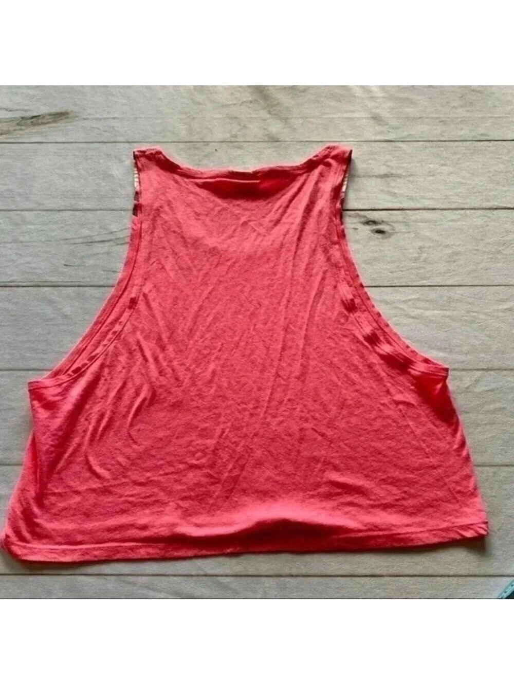 PINK Victoria Secret Hot Pink stripe Tank Sz L/G - Picture 5 of 11